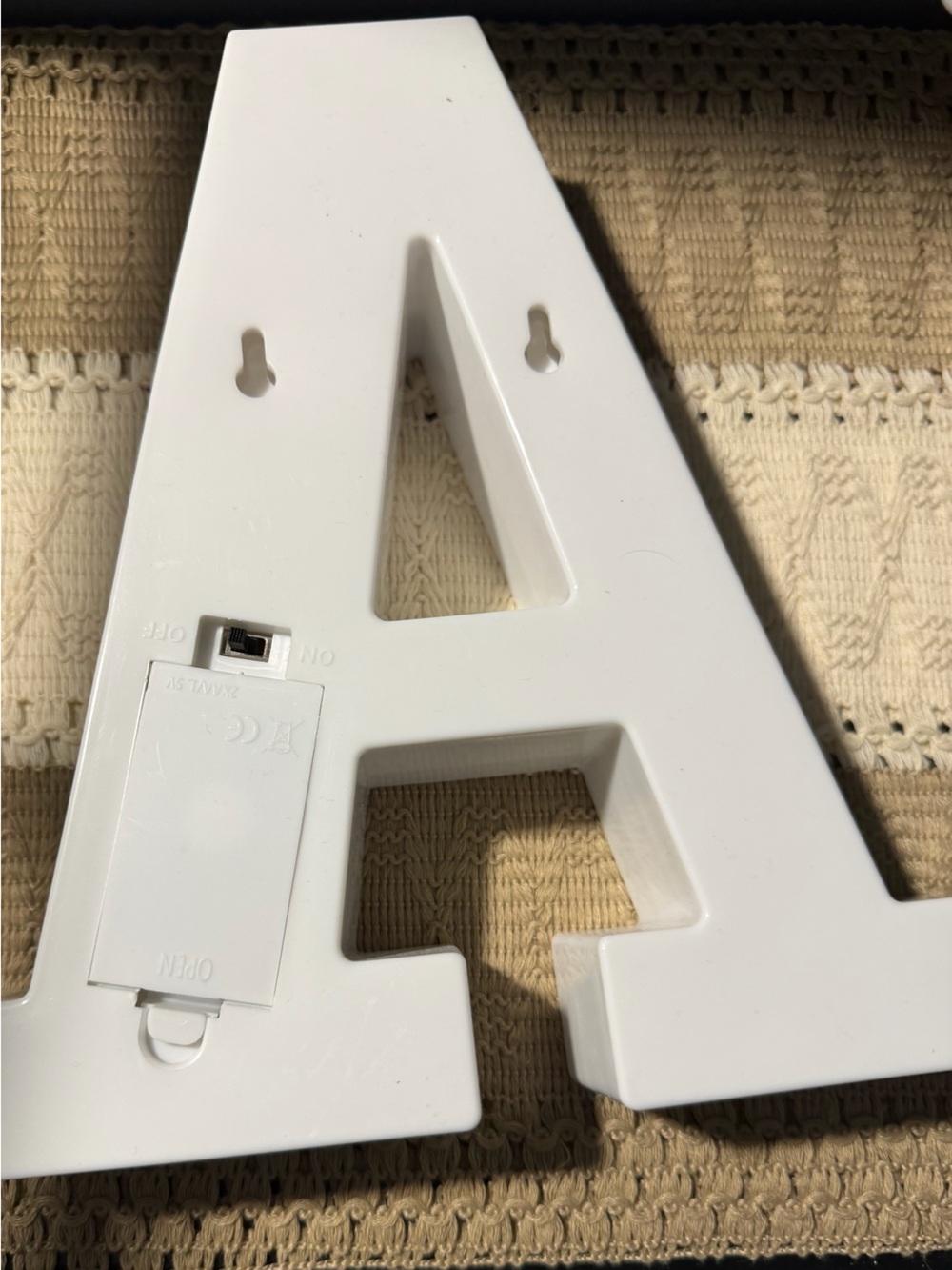 Room Decor - White Marquee Letter A Light - Picture 2 of 2